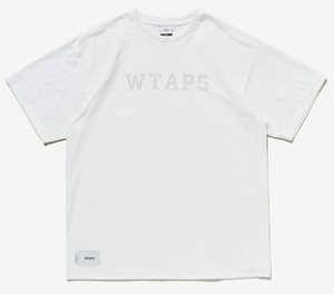 【白M】WTAPS 23SS COLLEGE / SS / COTTON カレッジロゴTシャツ WTAPS 23AW