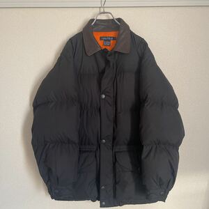 90s nautica ノーティカ ダウンジャケット サイズL レザー ストリート supreme 元ネタ 古着 vintage ヴィンテージ