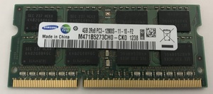 SAMSUNG 2rx8 PC3-12800S 4GB DDR3 ノート用メモリ 204ピン Non-ECC DDR3-1600 4GB DDR3 LAPTOP RAM