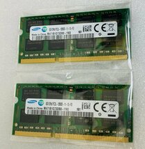 SAMSUNG 2RX8 PC3L-12800S 8GB 2枚組 1セット 16GB DDR3 ノートパソコン用メモリ 204ピン ECC無し DDR3L-1600 8GB 2枚で 16GB DDR3L LAPTO_画像2