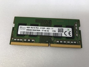 SK HYNIX 1RX16 PC4-2133P-SC0-11 4GB DDR4 ノートパソコン用メモリ PC4-17000 4GB 260ピン DDR4 LAPTOP RAM 中古品動作品