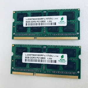 GREEN HOUSE DDR3 PC3-12800S 16GB 8GB 2枚 16GB DDR3 ノートPC用 メモリ 204ピン DDR3-1600 8GB 2枚 DDR3 LAPTOP RAM 16GB ノート用