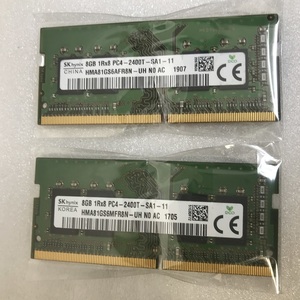 SK HYNIX PC4-2400T 8GB 2枚組 1セット 16GB DDR4ノートパソコン用メモリ 260ピン ECCなし DDR4-19200 8GB 2PCS DDR4 2400 LAPTOP RAM