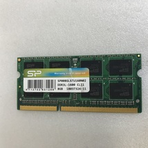SP 2RX8 PC3L-12800S 8GB 1枚 DDR3L 8GB ノートパソコン用メモリ 204ピン ECC無し DDR3L-1600 8GB DDR3L LAPTOP RAM_画像1