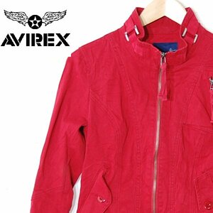  Avirex AVIREX# cotton Zip jacket #S# red *NK3d14320