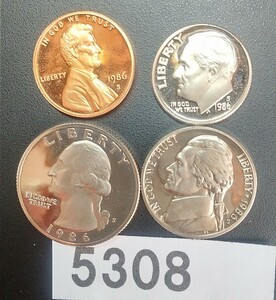 5308 未使用 プルーフ アメリカコイン4種類