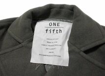 22AW 未使用 定価31900円 One fifth ワンフィフス ウール Pコート コート チャコールグレー 1_画像4