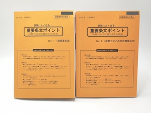 インボイス対応 2021年 一級建築士 重要条文ポイント 1級建築士 No.1 No.2