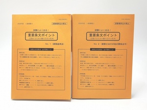 インボイス対応 2020年 一級建築士 重要条文ポイント 1級建築士 No.1 No.2