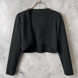 未使用級 / FOXEY フォクシー / 長袖 ボレロ ジャケット ストレッチ ニット ジャージー / 38 (M) レディース / 黒 カーディガン 羽織り