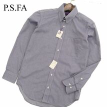 【新品 未使用】 P.S.FA パーフェクトスーツファクトリー 通年 長袖 ドレスシャツ ワイシャツ Sz.S37-80　メンズ ビジカジ　C3T11746_C#C_画像1
