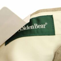 【未使用】 Golden Bear ゴールデンベア 通年 ロゴ刺繍★ ツータック スラックス パンツ Sz.76　メンズ　C3B04857_C#R_画像10