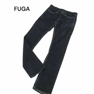 FUGA フーガ 通年 ダメージ加工★ ラメ 切替 シューカット デニム パンツ ジーンズ Sz.44　メンズ 日本製　C3B04883_C#R