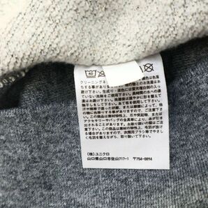 【新品 未使用】 UNIQLO U ユニクロ ユー ルメール 秋冬 裏起毛 スウェット プル パーカー Sz.S メンズ グレー C3T11876_C#Hの画像6