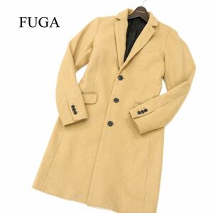 FUGA フーガ 秋冬 ウール混★ チェスター コート Sz.44　メンズ ベージュ　C3T11906_C#N