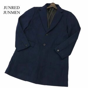 JUNRED JUNMEN ジュンレッド ジュンメン 秋冬 2B チェスター コート Sz.LL　メンズ ネイビー 大きいサイズ　C3T11908_C#N