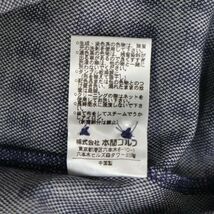 【新品 未使用】 HONMA 本間ゴルフ 長袖 ロゴ刺繍★ ボタンダウン チェック シャツ Sz.LL　メンズ 大きいサイズ ネイビー　C3T11896_C#F_画像8