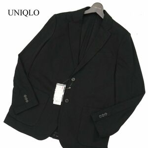 20AW★未使用 UNIQLO ユニクロ 通年 コンフォート★ ジャージー 2B テーラード ジャケット Sz.L　メンズ 黒　C3T11895_C#O