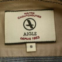 AIGLE エーグル 通年 長袖 ボタンダウン 千鳥格子★ ワーク シャツ Sz.S　メンズ アウトドア　C4T00016_1#C_画像7