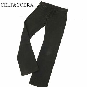 CELT&COBRA ケルト＆コブラ 通年 J9 USED加工★ ストレート ブラック デニム パンツ ジーンズ Sz.29　メンズ 黒 日本製　C4B00060_1#R