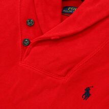 POLO RALPH LAUREN ポロ ラルフローレン 通年 ショールカラー ポニー刺繍★ プルオーバー トレーナー Sz.XS　メンズ 赤　C4T00321_1#F_画像5