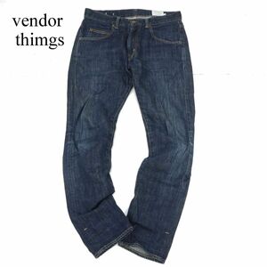 vendor thimgs ベンダーシングス 通年 USED加工★ スリム テーパード デニム パンツ ジーンズ Sz.32　メンズ 日本製　C4B00127_1#R