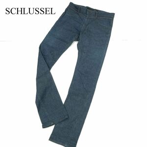 SCHLUSSEL シュリセル 通年 ウォッシュ加工★ ストレッチ スキニー デニム パンツ ジーンズ Sz.3　メンズ 日本製　C4B00120_1#R