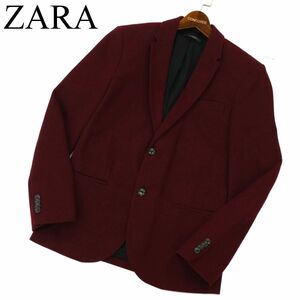 ZARA ザラ マン 秋冬 2B アンコン テーラード ジャケット Sz.S　メンズ ワインレッド ボルドー　C4T00207_1#N