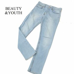 BEAUTY&YOUTH ユナイテッドアローズ 通年 ウォッシュ加工★ スキニー デニム パンツ ジーンズ Sz.M　メンズ　C4B00177_1#R