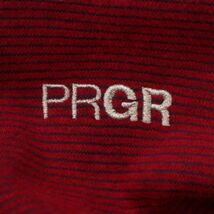 【新品 未使用】 PRGR プロギア 裏起毛 保温 ロゴ刺繍★ ハーフジップ トレーナー Sz.LL　メンズ 大きい 赤 日本製 ゴルフ　C4T00390_1#E_画像5