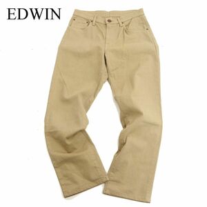 EDWIN エドウィン S503 通年 ストレッチ★ ストレート デニム パンツ ジーンズ Sz.30　メンズ ベージュ 日本製　C4B00215_1#R