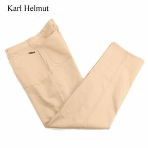 Karl Helmut カールヘルム 通年 スラックス ベイカー パンツ Sz.XL　メンズ 大きいサイズ ベージュ 日本製　C4B00213_1#R