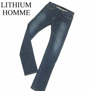 LITHIUM HOMME リチウムオム 通年 ストレッチ シェービング加工★ スキニー デニム パンツ ジーンズ Sz.29　メンズ　C4B00240_1#R