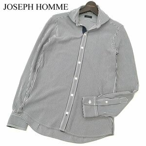 JOSEPH HOMME ジョセフ オム 通年 長袖 ストライプ★ コンフォート シャツ Sz.46　メンズ　C4T00394_1#C