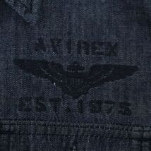 AVIREX アヴィレックス 通年 TYPE BLUE★ 長袖 デニム ダンガリー★ ミリタリー ワーク シャツ Sz.S　メンズ　C4T00440_1#C_画像5