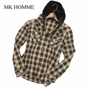 MK HOMME Michel Klein Homme through year long sleeve f-ti- Western check * shirt Sz.46 men's C4T00401_1#C