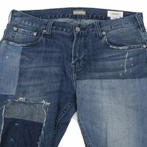 BAYFLOW DENIM ベイフロー 通年 アンクル丈 インディゴ★ リペア加工 テーパード デニム パンツ ジーンズ Sz.30　メンズ　C4B00349_1#R_画像3