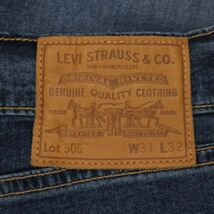 Levi's 505 リーバイス 00505-2130 USED加工★ COOL ストレッチ ストレート デニム パンツ ジーンズ Sz.31　メンズ　C4B00324_1#P_画像7