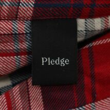 Pledge プレッジ 通年 長袖 ワーク★ チェック シャツ Sz.46　メンズ 赤 × ネイビー × 白 日本製　C4T00652_1#C_画像5