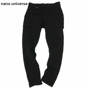 nano universe ナノユニバース 通年 ストレッチ★ スリム スキニー カーゴ パンツ Sz.M　メンズ 黒　C4B00450_1#R