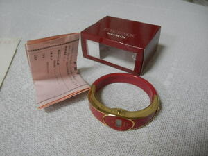  Showa Retro Novelty full veil cosmetics wristwatch [ bracele * watch ] not yet verification box have not for sale antique man and woman use stylish 