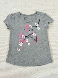 ★★ｂａｂｙｇａｐ　半袖Ｔシャツ　グレー　花　サイズ３Ｙ　１００★★