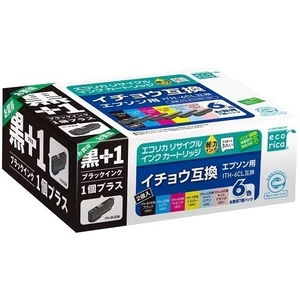 EPSON イチョウ　ECI-EITH6P+BK [インク残量表示に完全対応 エプソン用 ITH-6CL+ITH-BK互換インク] 送料185円～