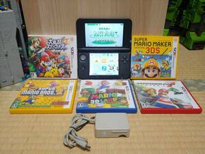 日本版 Nintendo 3DS LL + Smash Brothers / Super Mario Maker / Super Mario Bros 2 / Super Mario 3D Land / Mario Kart 7 セット