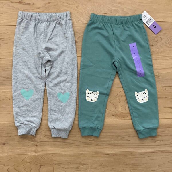 新品 PekkLe 女の子 パンツ100 おまとめ　2点セット　ねこ