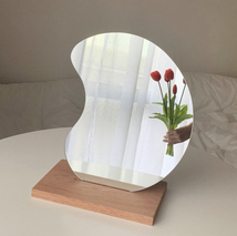 ビーンミラー　ウェーブミラー　韓国　インテリア　雑貨　変形ミラー　鏡　インスタ映え　小型　　寝室　居間_画像7