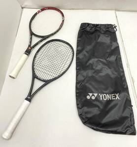 テニスラケット2本セット YONEX ヨネックス NANOMETRIC XT / Wilson ウィルソン ハイパーハンマープロスタッフ5 / YONEX カバー付き