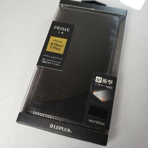 iPhone 8 Plus/7 Plus 手帳型ケース サイドマグネット ブラック
