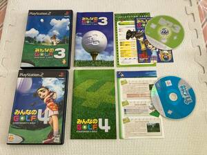 24-PS2-31　プレイステーション2　みんなのゴルフ　セット　動作品　PS2　プレステ2