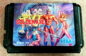 送220円～ 1989年当時物! メガドライブ「ゴールデンアックス GOLDENAXE」ゲームソフト　セガ MD レトロ 名作 シリーズ 懐かし コレクション